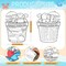 40-Piece Color Your Own Summer Bucket List Poster Kit | DIY Coloring Activity for End of School Year, Beach & Pool Art Party Supplies, Home Classroom Favors